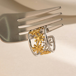 Damenringe aus Edelstahl 304 mit floralem&nbsp;WG3245-2