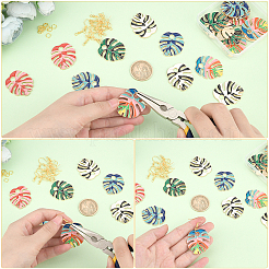 Набор для изготовления сережек в форме листьев своими руками DIY-PH0006-38