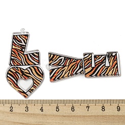 Непрозрачные акриловые подвески BACR-D002-08C