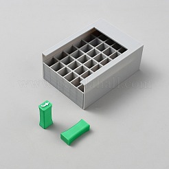 粘土陶器用のアルファベット記号ABSプラスチックスタンプセット  ポリマークレイスタンプ  グリーン  シンボル  28x12x8.5mm  36pc&nbsp;DIY-WH0308-942B