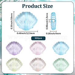 500 шт. прозрачные пластиковые бусины&nbsp;KY-PA0001-02