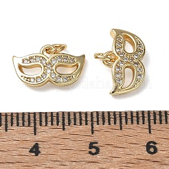 Latón micro pavimenta claro cubic zirconia encantos&nbsp;CU-CBAF0F8-11G