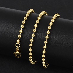 Ожерелья-цепочки из латуни с покрытием стойки для женщин NJEW-G102-01A-G