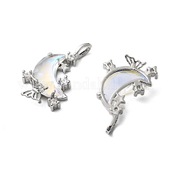 Латунный микропаве кубический цирконий с подвесками из смолы&nbsp;KK-Z103-04P