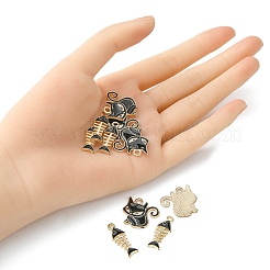 10шт 2 стиля подвески из сплава с эмалью&nbsp;ENAM-YW0003-15