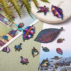 20шт 10 стиля подвески из сплава цвета радуги&nbsp;PALLOY-SZ0001-31