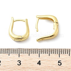 Boucles d'oreilles créoles en laiton en forme de U&nbsp;LS-EJEW-D311-105G