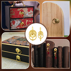 120 шт. 2 стиля железная круглая ручка для шкафа FIND-PH0026-20