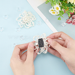 Бисерное пластиковое украшение для обуви с искусственным жемчугом&nbsp;FIND-FG0002-02