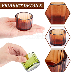 12 шт. 2-х цветные прозрачные стеклянные подсвечники DJEW-GA0001-58