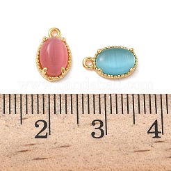 Овальные латунные подвески KK-D024-27G