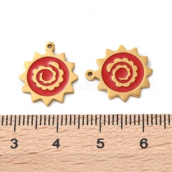 Ионное покрытие (ip) 304 нержавеющая сталь красная эмалевая подвеска&nbsp;STAS-M102-66G