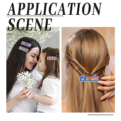 Pinces à cheveux bricolage kits de fabrication de point de croix&nbsp;DIY-WH0304-312