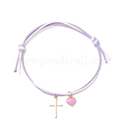 5шт регулируемые браслеты из вощеного полиэфирного шнура BJEW-JB11789