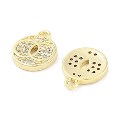 Латунные микропаве прозрачные подвески с фианитом ZIRC-P120-08G