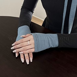 925 серебряное открытое кольцо-манжета для женщин RJEW-M164-01