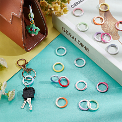 20 шт. 10-цветные градиентные кольца из цинкового сплава для пружинных затворов FIND-PH0017-34