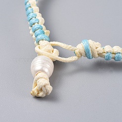 Bracelets en corde tressée de polyester ciré&nbsp;BJEW-JB04342-05
