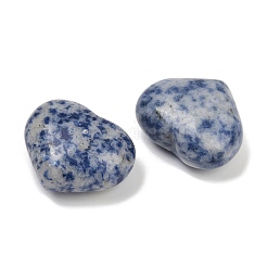 Сердце натуральный голубой пятнистый яшмовый пальмовый камень&nbsp;G-C186-02J