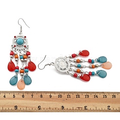 Серьги-люстры из сплава EJEW-G426-03P-02