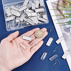 304ステンレススチール製イヤリングジュエリー製作キット  ステンレス鋼色  20~30x10~19x2~5mm  穴：2~2.4mm&nbsp;DIY-UN0006-83