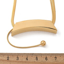 Ожерелья из изогнутой трубчатой цепи-змейки из нержавеющей стали 304 для женщин NJEW-Z061-04G-02