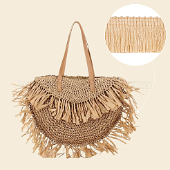 Лента из полиэстера с кисточками длиной 25 м.&nbsp;OCOR-WH0082-192A