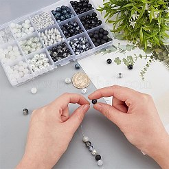 Runde Perlen aus Acryl und Glas&nbsp;CCG-PH0001-03