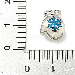 Anti-appannamento 925 perlina europea in argento sterling micro pavé di zirconi cubici&nbsp;STER-Z010-01P-01