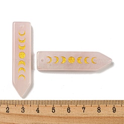 Подвески с фазой луны из натурального розового кварца&nbsp;G-C145-01B