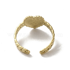 Кольца-манжеты в форме сердца из нержавеющей стали 304 ко дню святого валентина&nbsp;LS-RJEW-K258-02G