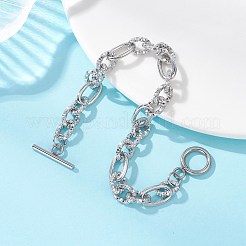 Браслеты-цепочки Фигаро из нержавеющей стали 304 для женщин и мужчин&nbsp;BJEW-JB12900