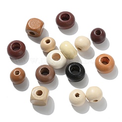 150 pz 3 stili perline europee in legno&nbsp;WOOD-CJ0002-73