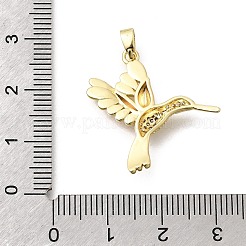 Pendenti in ottone con zirconi chiari&nbsp;X-KK-B187-01G-02C