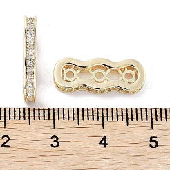 Messing-Mikropflaster mit klaren Zirkonia-Mehrstranggliedern&nbsp;LS-KK-B082-15A-G