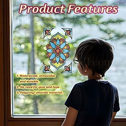 Статические наклейки на окна из пвх AJEW-WH0583-020