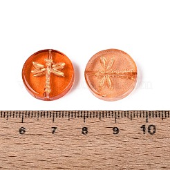 Perles de verre transparentes de peinture de cuisson&nbsp;DGLA-N018-30G