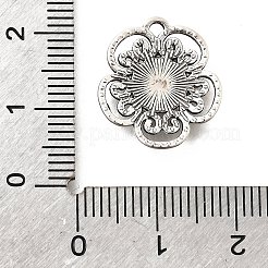 Zink-Legierung geschnitzte Blume Perle Emaille & Fassungen für Strasssteine&nbsp;FIND-D042-09A-AS