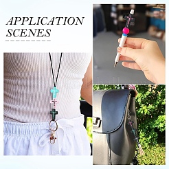 15 шт. 5-цветные силиконовые бусины с надписью «Иисус»&nbsp;SIL-YW0002-04