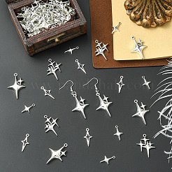 100 шт. 4 стиля полые подвески из сплава в тибетском стиле&nbsp;FIND-YW0007-99