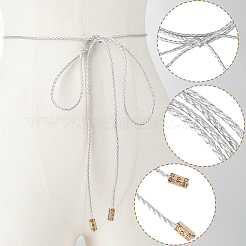 3 шт. 3-х цветные плетеные ремни-цепочки из искусственной кожи AJEW-GF0011-99