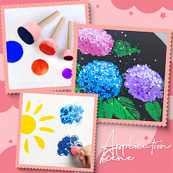 40 éponge à peinture en forme de forme&nbsp;DIY-SP0006-16A