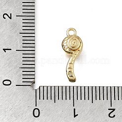 真鍮製チャーム  メジャーテープのチャーム  長持ちメッキ  18KGP本金メッキ  15x6x3.5mm  穴：1.4mm&nbsp;KK-A302-10G