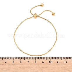 Verstellbare Schlangenketten-Armbänder aus Edelstahl 304 mit Schiebeverschluss für Damen&nbsp;BJEW-D460-03G
