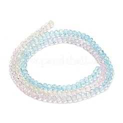 Brins de perles de verre peints transparents&nbsp;X1-DGLA-A034-T1mm-A21