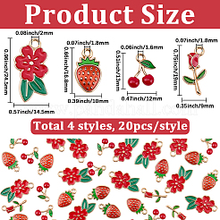 80шт 4 стиля подвески из сплава с эмалью&nbsp;ENAM-BM0001-03