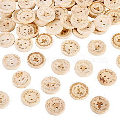 200 шт. деревянные пуговицы 8 стилей&nbsp;BUTT-TA0001-34