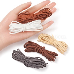 Cordon en simili daim 5 brins 5 couleurs&nbsp;LW-FS0001-01C