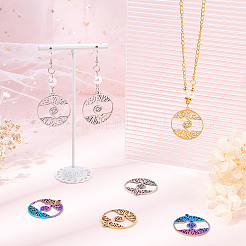 12 шт. подвески из нержавеющей стали 304 двух цветов&nbsp;STAS-DC0010-03