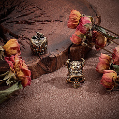 2шт 2 стильные латунные бусины FIND-HY0003-58